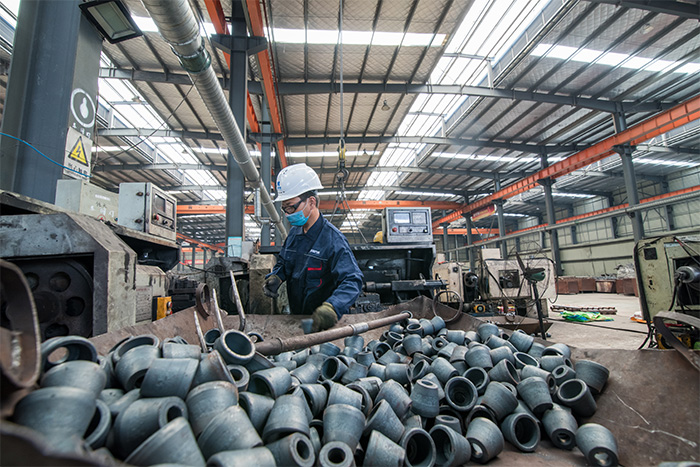 辽阳网架配件-锥头加工车间